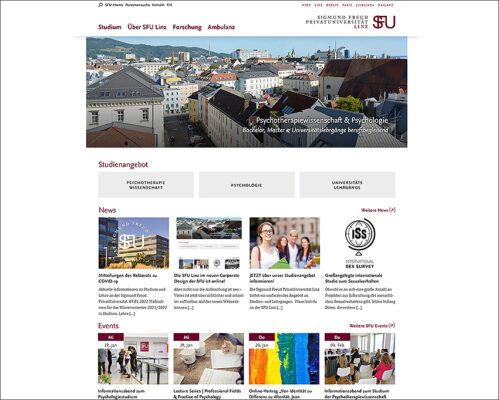 Die SFU Linz im neuen Corporate Design der SFU ist online!